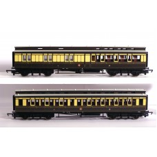 HORNBY RAKE of TWO GREAT WESTERN RAILWAY CLERESTORY COACHES  R2980